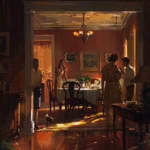 AI Image: A flashback scene showing the house in its prime, with...