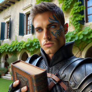 Caranthir-Ar-Fieniel from the Witcher series in black eldritch a...