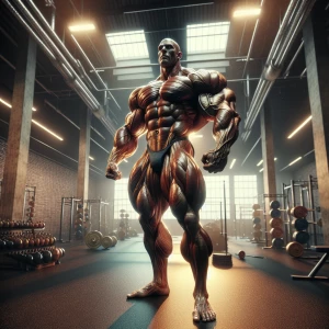 I want to create a photorealistic 3D rendering of a colossal, aw...