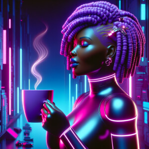 create a  ultra high resolution 3D beautiful African American ch...