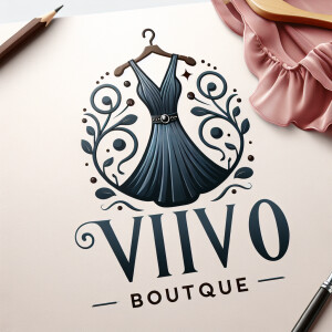 Draw a logo for the women's dress store «VIVO Boutique»