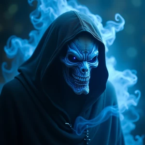 Imagine the blue flame of a gas herd that is drawing the face of...