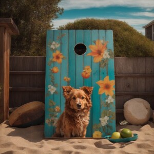 I would like a very cute and timeless design created for cornhol...