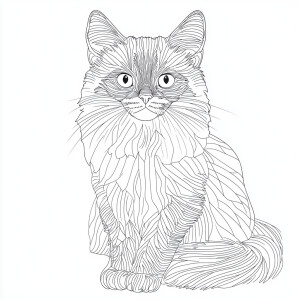 Generate a coloring book-style image in hyper realistic style fe...