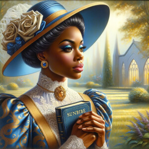 Render an airbrush oil painting of an African American woman wit...