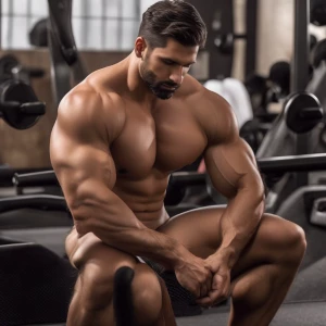 coach tiene un cuerpo peludo musculoso y miembro enorme con unas...