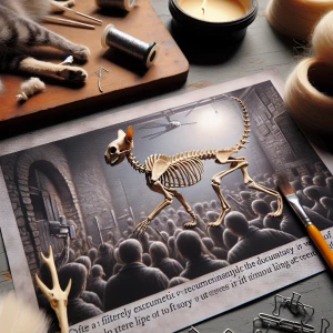 Hyperrealistic, zephyr, skeleton cat