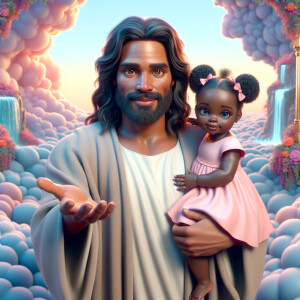 Create a 3D realistic artwork featuring the phrase 'Jesus Saves'...
