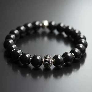 Design a sleek minimalist bracelet that reflects a tech theme th...