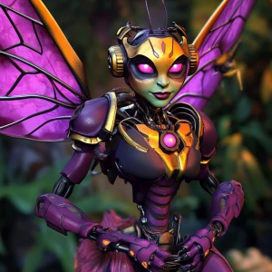 A humanoid fairy robot of demise --sref 7