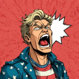 Angry Bative American shouting