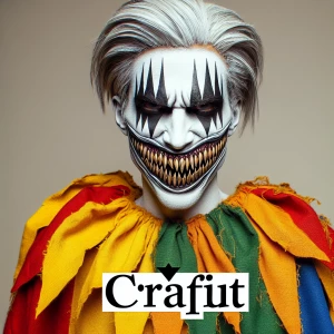 Create an image of Art the Clown, the sinister mime-like charact...