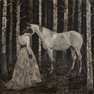 1/2 horse 1/2woman in forest