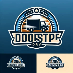 Create a logo that incorporates the business name "Doorstep Driv...