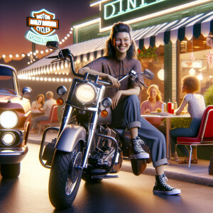 Create a highly realistic photo of a Harley Davidson Electra Gli...