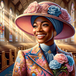 create a realistic airbrushed illustration of an African America...