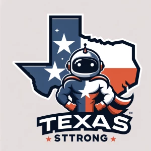 logo with the Texas state Flag that says’Texas Strong’ Outline o...