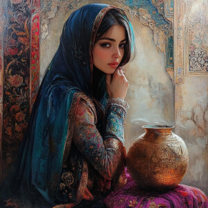 صندلی با پشتی شیشه ای و پایه های چوبی صورتی