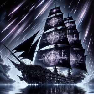 Drifting through the cosmos, a mysterious shadowy exotic satelli...