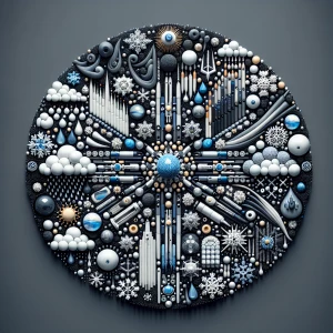 Design a rap album cover titled "The Beauty of Meteorostasis" th...