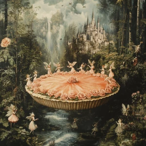 Please make a hyperrealistic vintage photo with fairy elf magica...