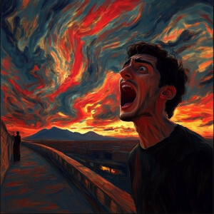 Create an image of a figure named Matthew in Pompeii, styled wit...