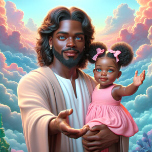 Create a 3D realistic artwork featuring the phrase 'Jesus Saves'...