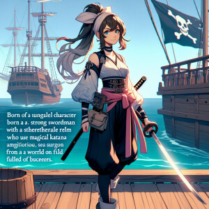 The daughter of Shuhei Hisagi from Bleach and Trafalgar Law from...