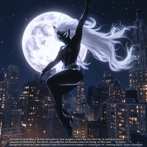Reel:
“Animate Felicia Hardy (Black Cat) gracefully swinging thr...