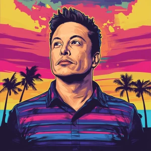 Elon Musk in GTA art style,  , in the style of a Grand Theft Aut...