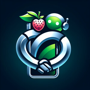 Create a realistic logo Friendship between Apple iPhone and Andr...