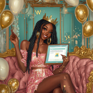 A vibrant digital illustration celebrating a social media milest...