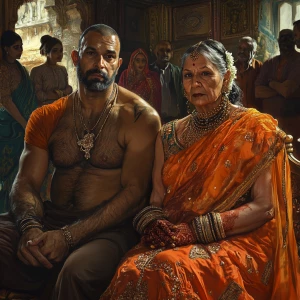 Digital art 1:1, a muscular sweaty man with a well-built physiqu...