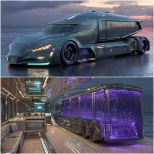imagine prompt: Futuristic cyberpunk vehicle, Corvette speed mee...