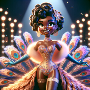 "Create an image of a vibrant female character that takes inspir...