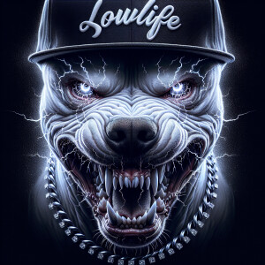 white pitbull face, extremely aggressive, rabid, showing sharp t...