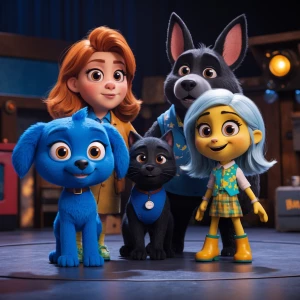 The show, "Bluey," features Bluey, her younger sister Bingo, and...