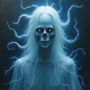 A chillingly ethereal entity, the lunar blood-curdling dimension...