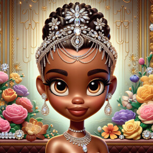 Craft a 3-D realistic image of an light skinned Hawaiian African...