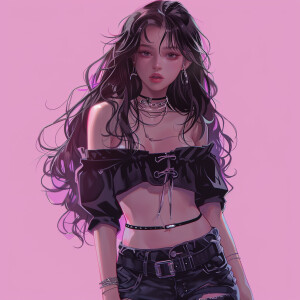 a feminine boy, girly boy, cute boy, trap, long hair, girly outf...