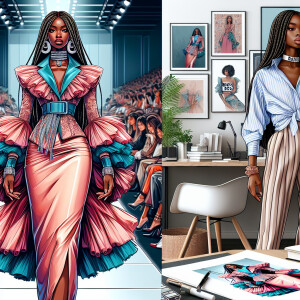 A powerful African American woman in her study wearing a shirt t...