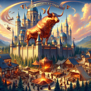 Capital of Copper bull and minions kingdom with text CBO PASHALK...