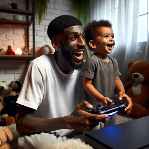 Alive XXXTENTACION with his son Gekyume playing on PS5