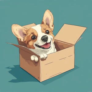 cute dog in carton style