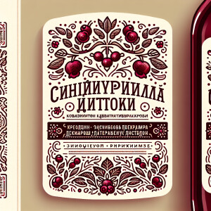 Этикетка для настойки на клюкве на русском