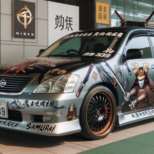 Nissan teana 31 кузов 2003 год в стиле самураев вид с боку