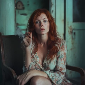 A beautiful ginger haired woman, 45 who works as a psychologist...