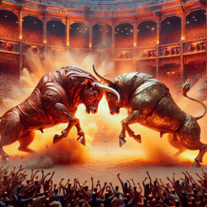copper bulls vs pigs fight