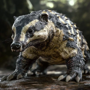 Radioactive Badger , body of a alligator, head of a badger , fe...
