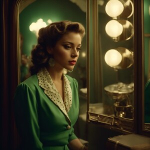 Picture a stunning LIGHT SKIN African-American woman with captiv...